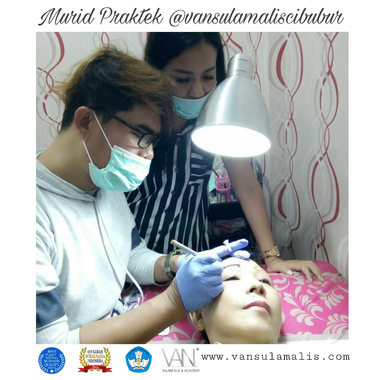 Murid Praktek Sulam alis Microblading