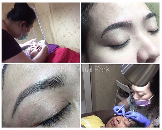 Praktek Murid Sulam di Central park