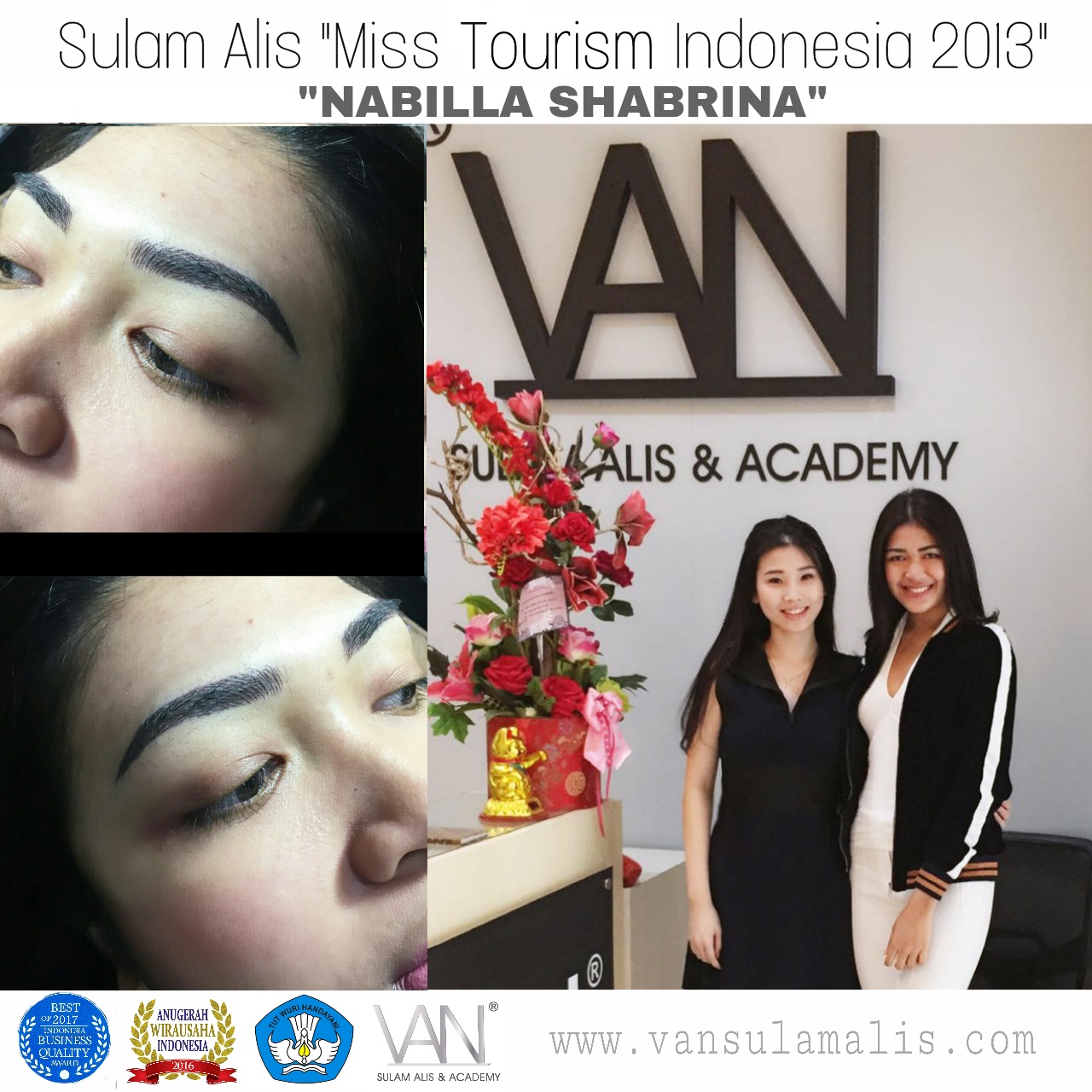 Sulam Alis “Nabilla Shabrina MISS TOURISM INDONESIA 2013”