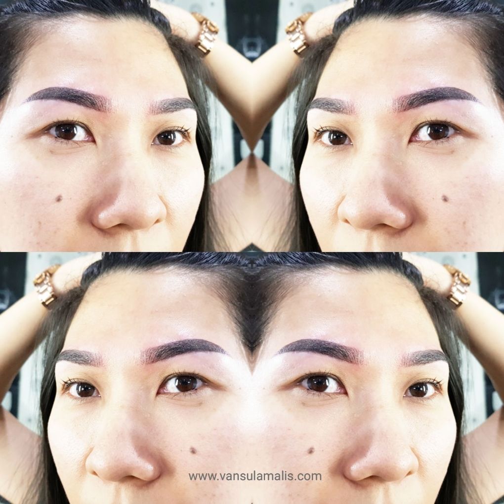 Hasil Sulam Alis Mix Shading di Surbaya Timur